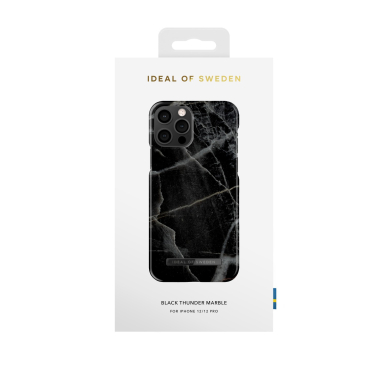 iPhone 12 / 12 PRO iDeal Of Sweden MagSafe nugarėlė Black Thunder Marble 2