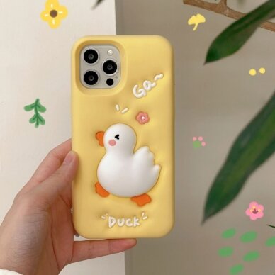 iPhone 12 / 12 PRO Tracy nugarėlė 3D Cartoon Duck 4