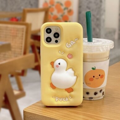 iPhone 12 / 12 PRO Tracy nugarėlė 3D Cartoon Duck 1