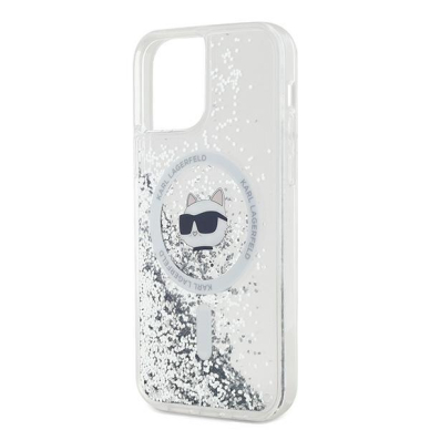 iPhone 12 / 12 PRO Transparent Magsafe Liquid Glitter KC Heads KARL LAGERFELD nugarėlė 5