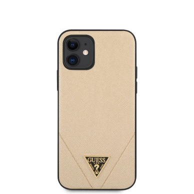 iPhone 12 MINI aukso spalvos GUESS nugarėlė GUHCP12SVSATMLLG 2