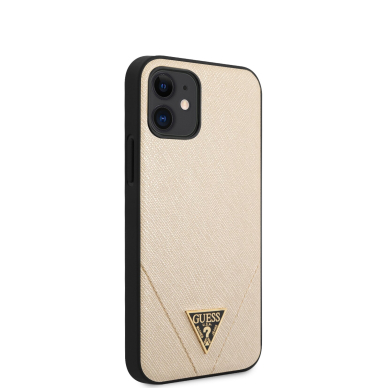 iPhone 12 MINI aukso spalvos GUESS nugarėlė GUHCP12SVSATMLLG 4