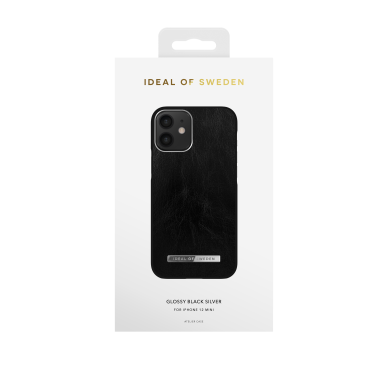 iPhone 12 MINI iDeal Of Sweden nugarėlė Glossy Black - Silver 1