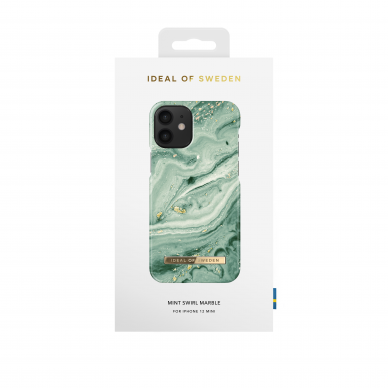 iPhone 12 MINI iDeal Of Sweden nugarėlė Mint Swirl Marble 1