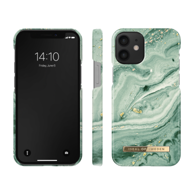 iPhone 12 MINI iDeal Of Sweden nugarėlė Mint Swirl Marble 2