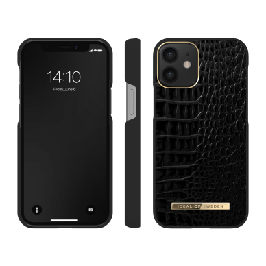 iPhone 12 MINI iDeal Of Sweden nugarėlė Neo Noir Croco 2