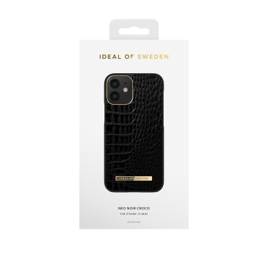 iPhone 12 MINI iDeal Of Sweden nugarėlė Neo Noir Croco 1