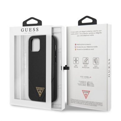 iPhone 12 MINI juoda GUESS nugarėlė GUHCP12SVSATMLBK 7