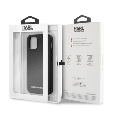 iPhone 12 MINI juoda KARL LAGERFELD nugarėlė KLHCP12SPUKBK 2
