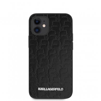 iPhone 12 MINI juoda KARL LAGERFELD nugarėlė KLHCP12SPUKBK 6