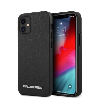 iPhone 12 MINI juoda KARL LAGERFELD nugarėlė KLHCP12SPUKBK