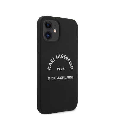 iPhone 12 MINI juoda KARL LAGERFELD nugarėlė KLHCP12SSLSGRBK 4