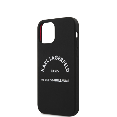 iPhone 12 MINI juoda KARL LAGERFELD nugarėlė KLHCP12SSLSGRBK 5