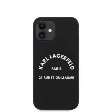 iPhone 12 MINI juoda KARL LAGERFELD nugarėlė KLHCP12SSLSGRBK 2