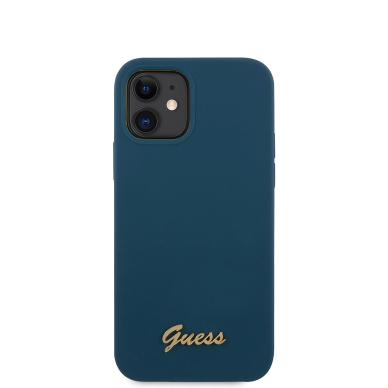 iPhone 12 MINI mėlyna GUESS nugarėlė GUHCP12SLSLMGBL 2