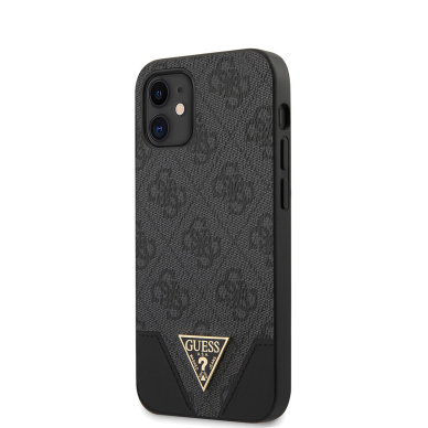 iPhone 12 MINI pilka GUESS nugarėlė GUHCP12SPU4GHBK 3