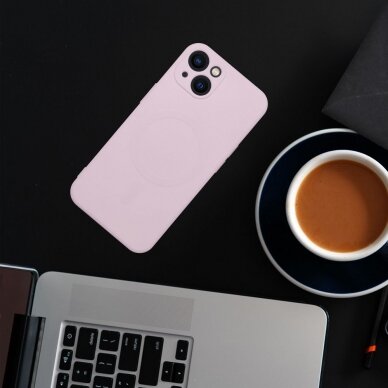 iPhone 12 MINI pink MagSilicone nugarėlė 6