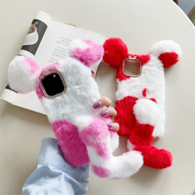 iPhone 12 MINI rožinė nugarėlė Fluffy Mouse 2