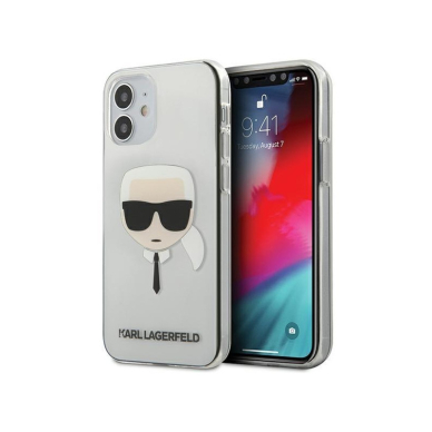 iPhone 12 MINI skaidri KARL LAGERFELD nugarėlė KLHCP12SKTR 5
