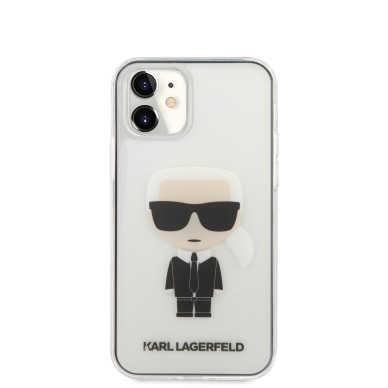 iPhone 12 MINI skaidri KARL LAGERFELD nugarėlė KLHCP12STRIK 3