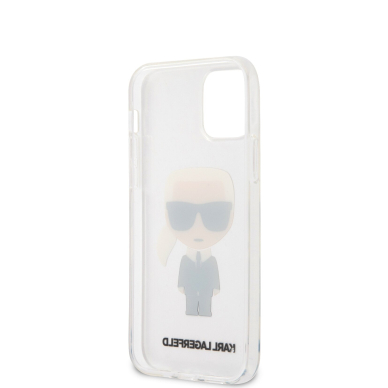 iPhone 12 MINI skaidri KARL LAGERFELD nugarėlė KLHCP12STRIK 6
