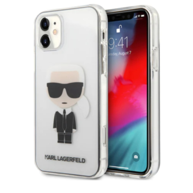 iPhone 12 MINI skaidri KARL LAGERFELD nugarėlė KLHCP12STRIK 8