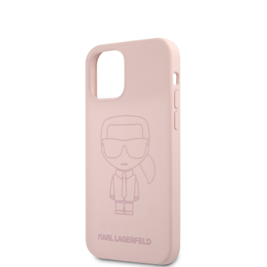 iPhone 12 MINI šviesiai rožinė KARL LAGERFELD nugarėlė KLHCP12SSILTTPI 5