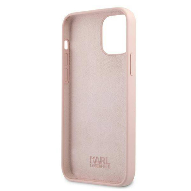iPhone 12 MINI šviesiai rožinė KARL LAGERFELD nugarėlė KLHCP12SSLKHLP 2