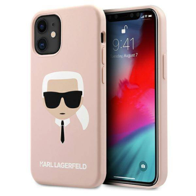 iPhone 12 MINI šviesiai rožinė KARL LAGERFELD nugarėlė KLHCP12SSLKHLP iPhone 12 MINI šviesiai rožinė KARL LAGERFELD nugarėlė KLHCP12SSLKHLP
