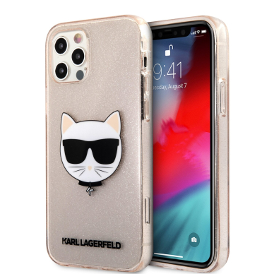 iPhone 12 PRO MAX aukso sp. glitter KARL LAGERFELD nugarėlė KLHCP12LCHTUGLGO iPhone 12 PRO MAX aukso sp. glitter KARL LAGERFELD nugarėlė KLHCP12LCHTUGLGO