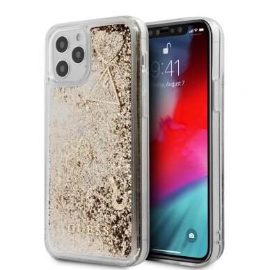 iPhone 12 Pro Max aukso sp. water GUESS nugarėlė GUHCP12LGLHFLGO