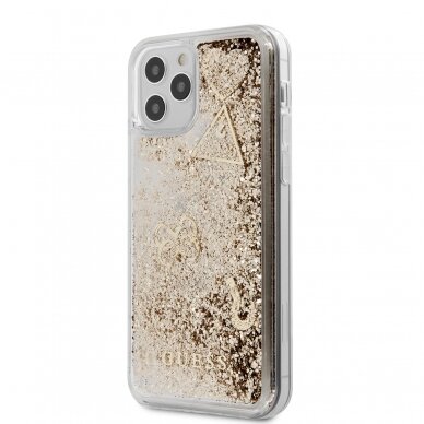 iPhone 12 Pro Max aukso sp. water GUESS nugarėlė GUHCP12LGLHFLGO 1