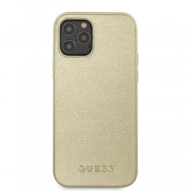 iPhone 12 Pro Max aukso spalvos GUESS nugarėlė GUHCP12LIGLGO 3