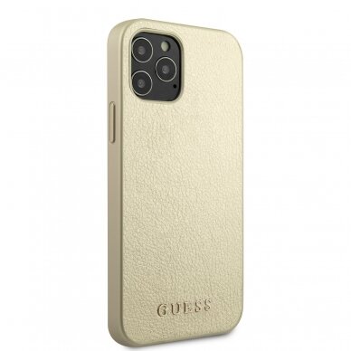 iPhone 12 Pro Max aukso spalvos GUESS nugarėlė GUHCP12LIGLGO 4