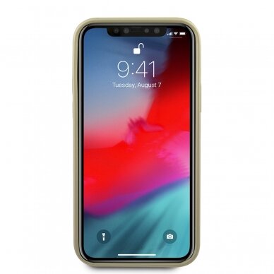 iPhone 12 Pro Max aukso spalvos GUESS nugarėlė GUHCP12LIGLGO 1