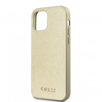 iPhone 12 Pro Max aukso spalvos GUESS nugarėlė GUHCP12LIGLGO 5