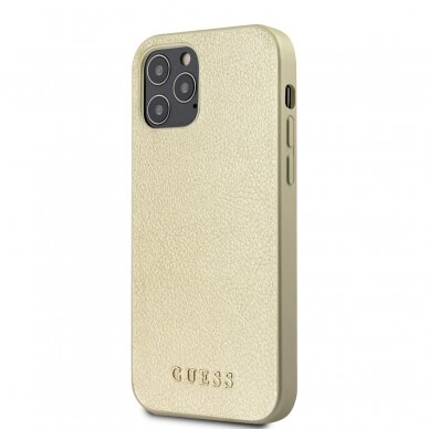iPhone 12 Pro Max aukso spalvos GUESS nugarėlė GUHCP12LIGLGO 2