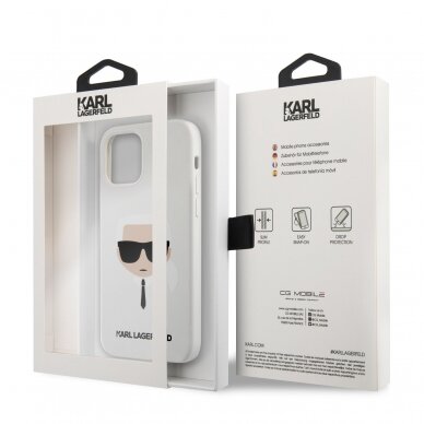 iPhone 12 PRO MAX balta KARL LAGERFELD nugarėlė KLHCP12LSLKHWH 7