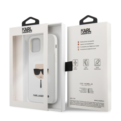 iPhone 12 PRO MAX balta KARL LAGERFELD nugarėlė KLHCP12LSLKHWH 7