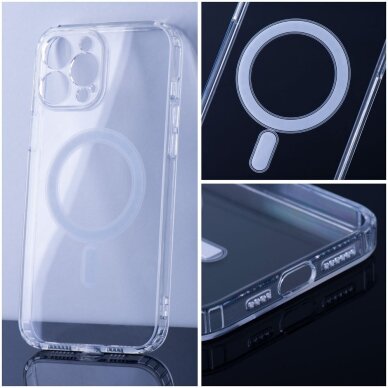 iPhone 12 PRO MAX clear MagSilicone nugarėlė 11