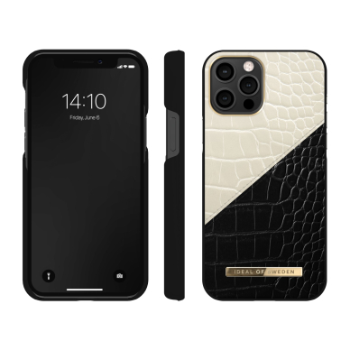 iPhone 12 PRO MAX iDeal Of Sweden Atelier nugarėlė Cream Black Croco 1