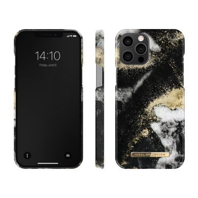 iPhone 12 PRO MAX iDeal Of Sweden nugarėlė Black Galaxy Marble 2