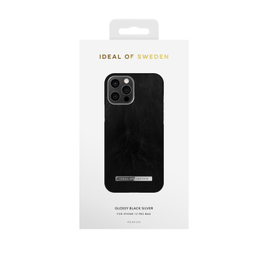 iPhone 12 PRO MAX iDeal Of Sweden nugarėlė Glossy Black - Silver 1