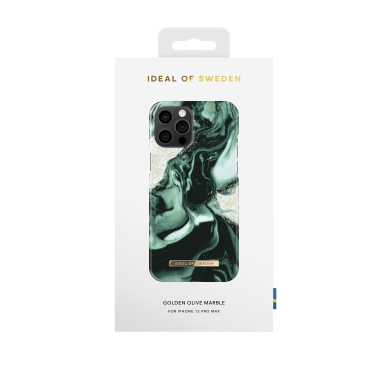iPhone 12 PRO MAX iDeal Of Sweden nugarėlė Golden Olive Marble 2