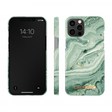 iPhone 12 PRO MAX iDeal Of Sweden nugarėlė Mint Swirl Marble 1