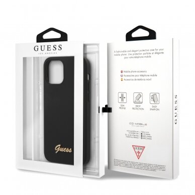 iPhone 12 PRO MAX juoda GUESS nugarėlė GUHCP12LLSLMGBK 7