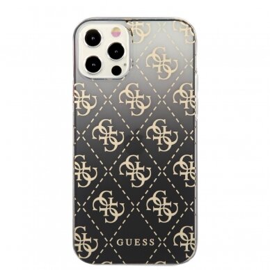 iPhone 12 Pro Max juoda GUESS nugarėlė GUHCP12LPCU4GGBK 3