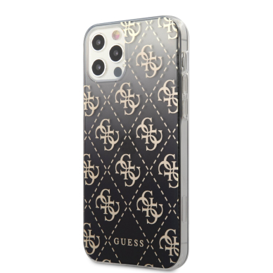 iPhone 12 Pro Max juoda GUESS nugarėlė GUHCP12LPCU4GGBK 2