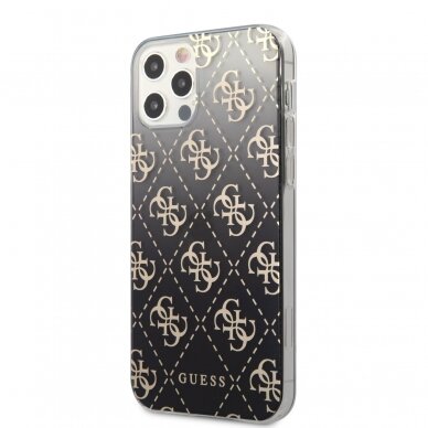 iPhone 12 Pro Max juoda GUESS nugarėlė GUHCP12LPCU4GGBK 2