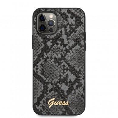 iPhone 12 Pro Max juoda GUESS nugarėlė GUHCP12LPUSNSMLBK 3